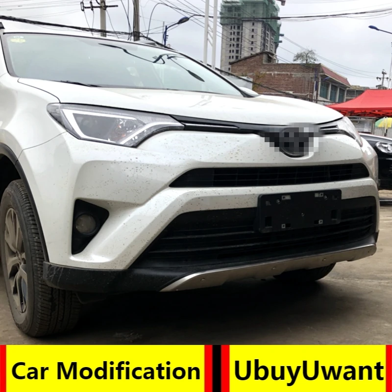 

UBUYUWANT Front Bumper Spoiler For Toyota RAV4 2016-2018 Front Bumper Decoration Lip Diffuser Bumpers Protector Body Kit