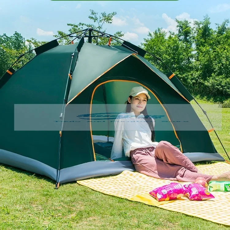 Фото Tenda da campeggio freckhevole портаile, Campo автоматический, attrezzatura da campeggio, Parco addensato antipioggia №1