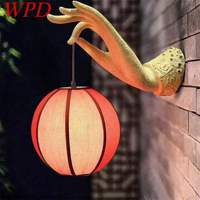 

WPD Chinese Style Wall Lamp Art Bergamot Lotus Wall Lamp Corridor Tea Room Wall Outdoor Courtyard Decorative Light