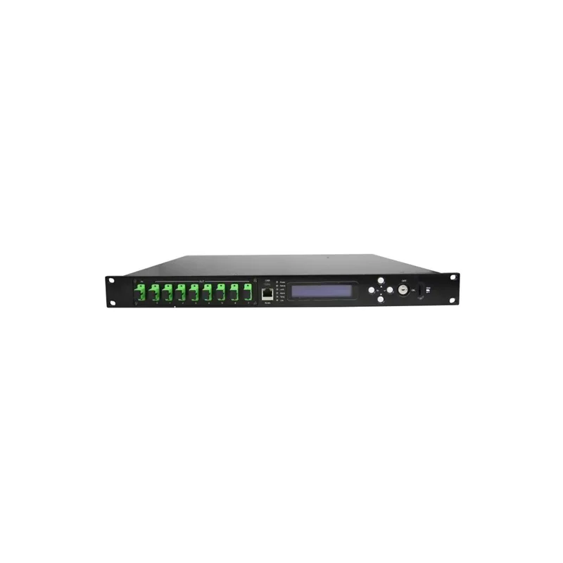 High Power 8 PON EDFA FTTH SC/APC UPC 1U CATV Network 8 Ports 22dbm WDM Optical Fiber Amplifier With English Web Management