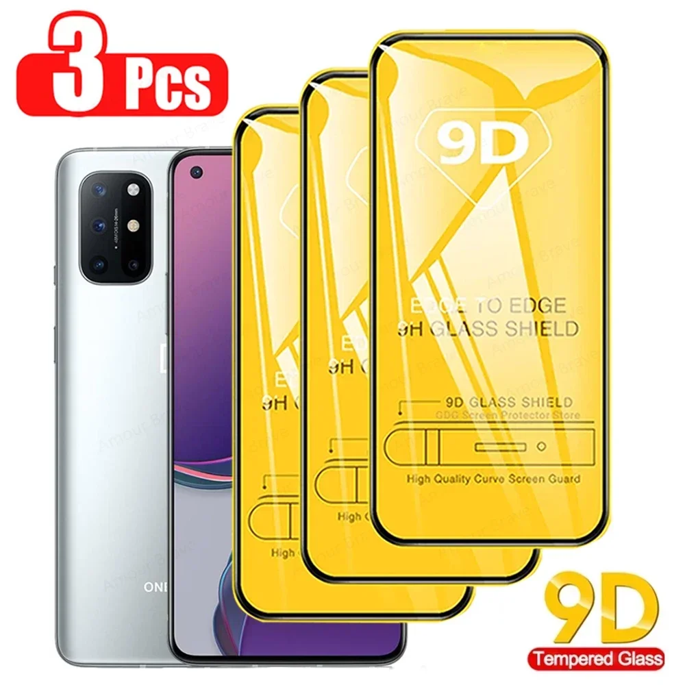 

Закаленное стекло 9D с полным покрытием для Oneplus 8T 9 9R 9RT nord CE 2, Защитная пленка для экрана Oneplus 9R 8T nord 2, защитное стекло, 3 шт.