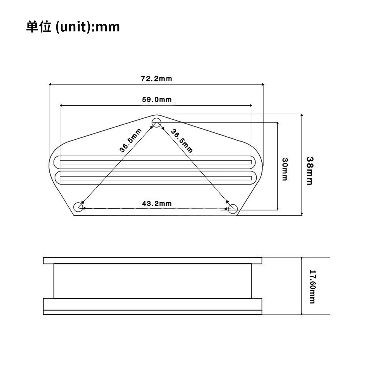 FLEOR Hot Rails Pickup Guitar Humbucker Bridge подходит для Tele 6K/9K/13K вариант |