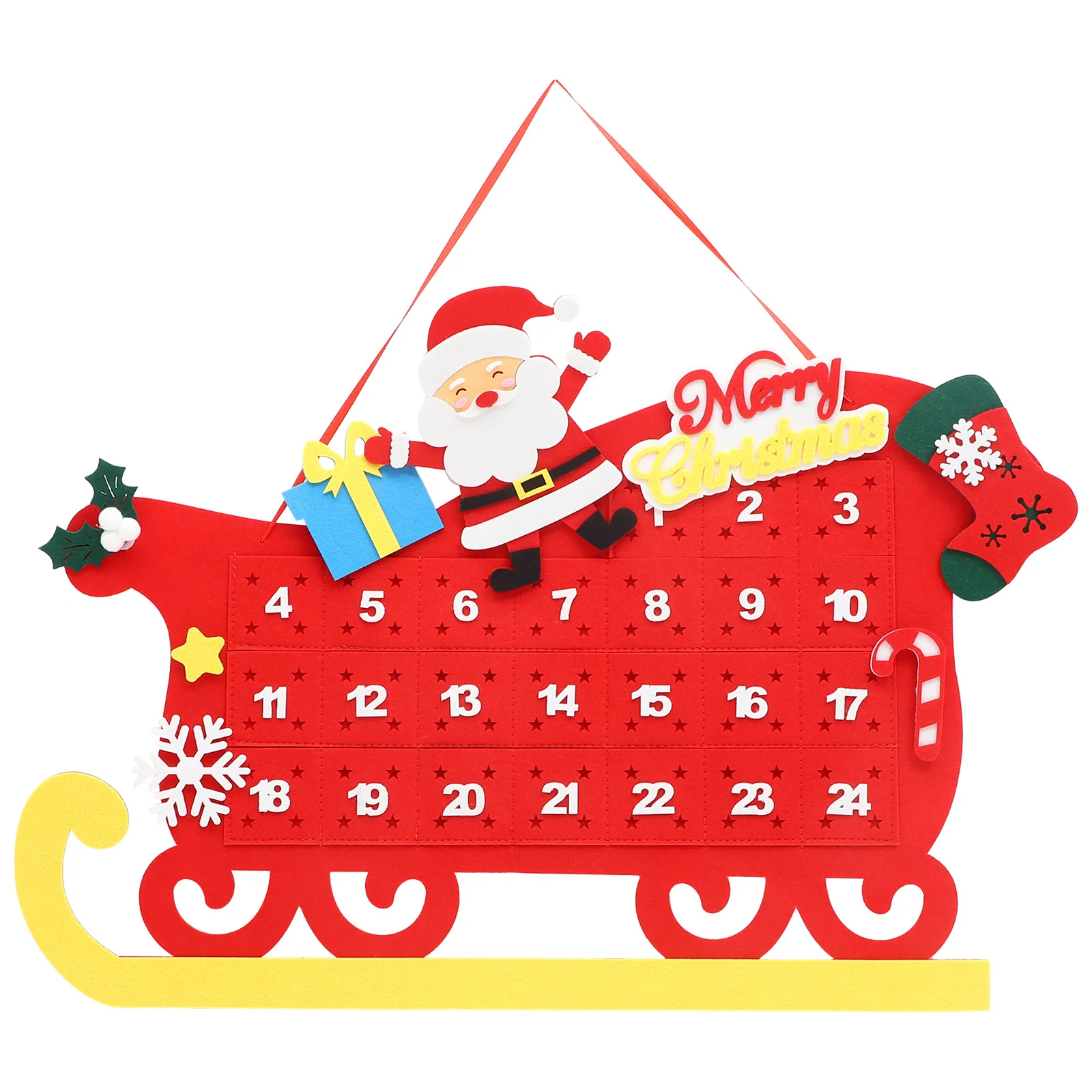 

DIY Xmas Felt Calendar Crafts Christmas Decorative Wall Calendar Decoration