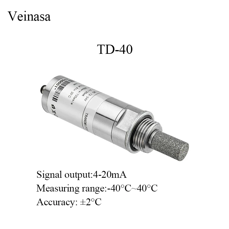 Фото Промышленный преобразователь точки росы TD-40-4-20mA (2026 г.) с диапазоном -40~40°C, новая технология тонкопленочных полимерных датчиков для газов, энергетики, индивидуальная настройка №1