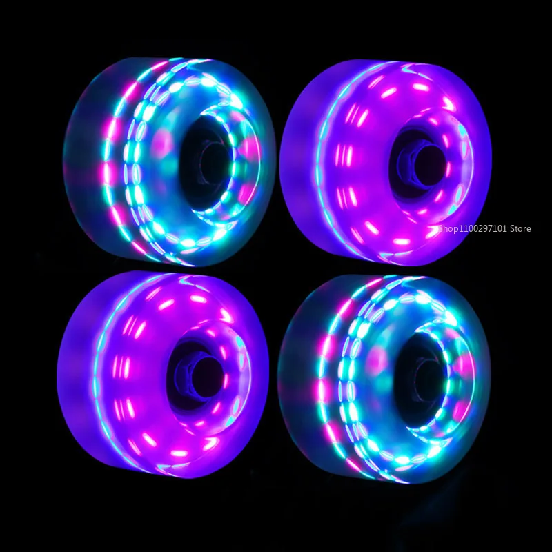 

Skateboard Deck and Wheels LED Transparent Removable Color Display Wheels Polyurethane PU Wheel Neon Lamp Skateboard Profesional