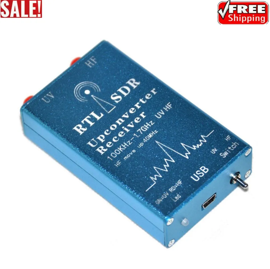 

For RTL SDR Receiver + Built-In SDR Upconverter 100KHz-1.7GHz UV HF for Radio