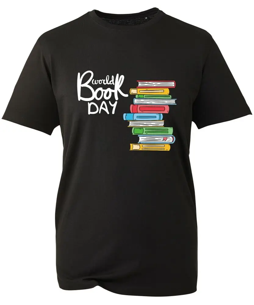 

Футболка с надписью «World Book Day», топ для взрослых и детей для чтения книг и журналов