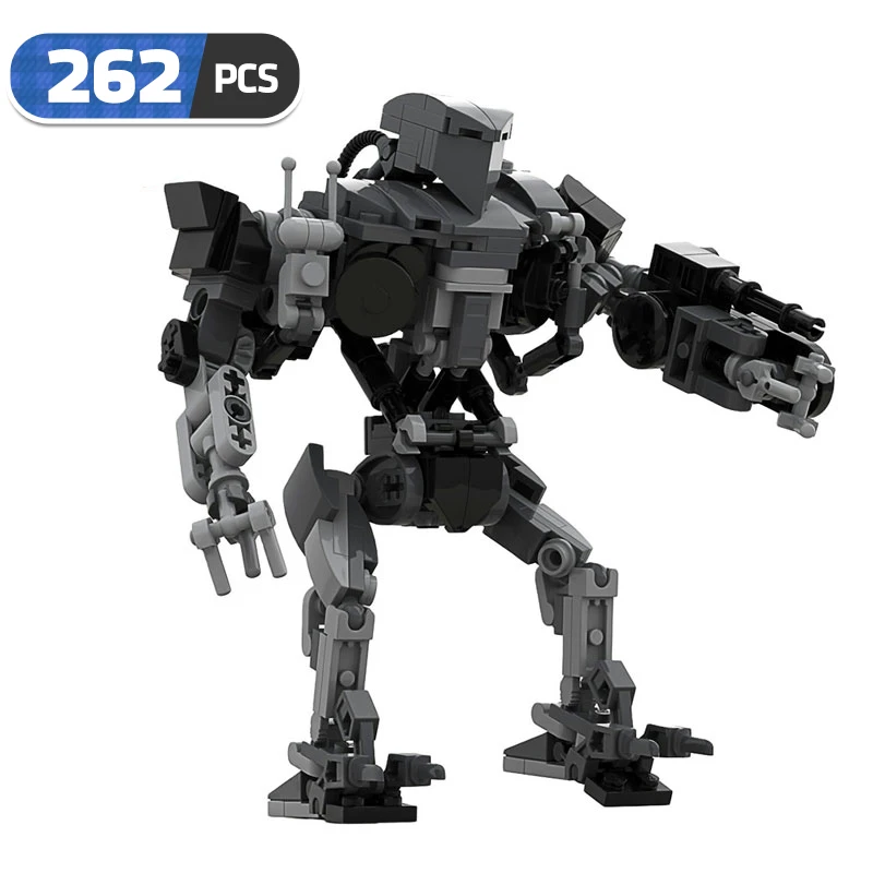 

Moc RoboCoped Robot Cain Mechanical Mecha Building Blocks Set Movie Action Figures Assembly Bricks Model Toys for Children Gifts