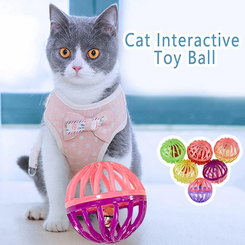 

5pcs/Set Funny Cat Ball Toy Hollow Training Cat Interactive Toy Cat Bell Toys Pet Toys Interaction Supplies