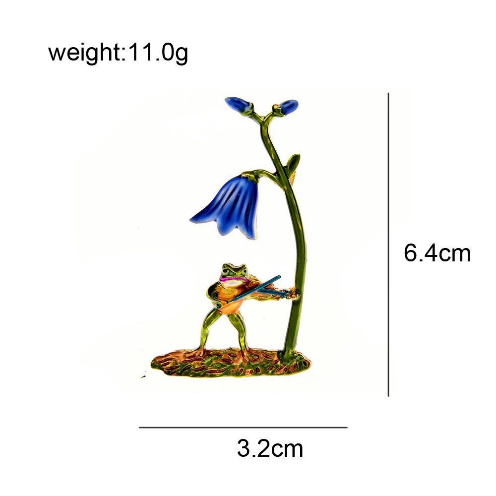 CINDY XIANG Лягушка играет брошь в виде скрипки с животными цветок ювелирные изделия