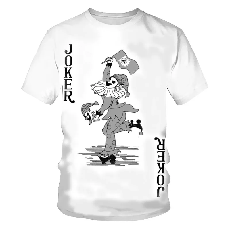 Футболка мужская и женская с принтом игральных карт 3D-принтом