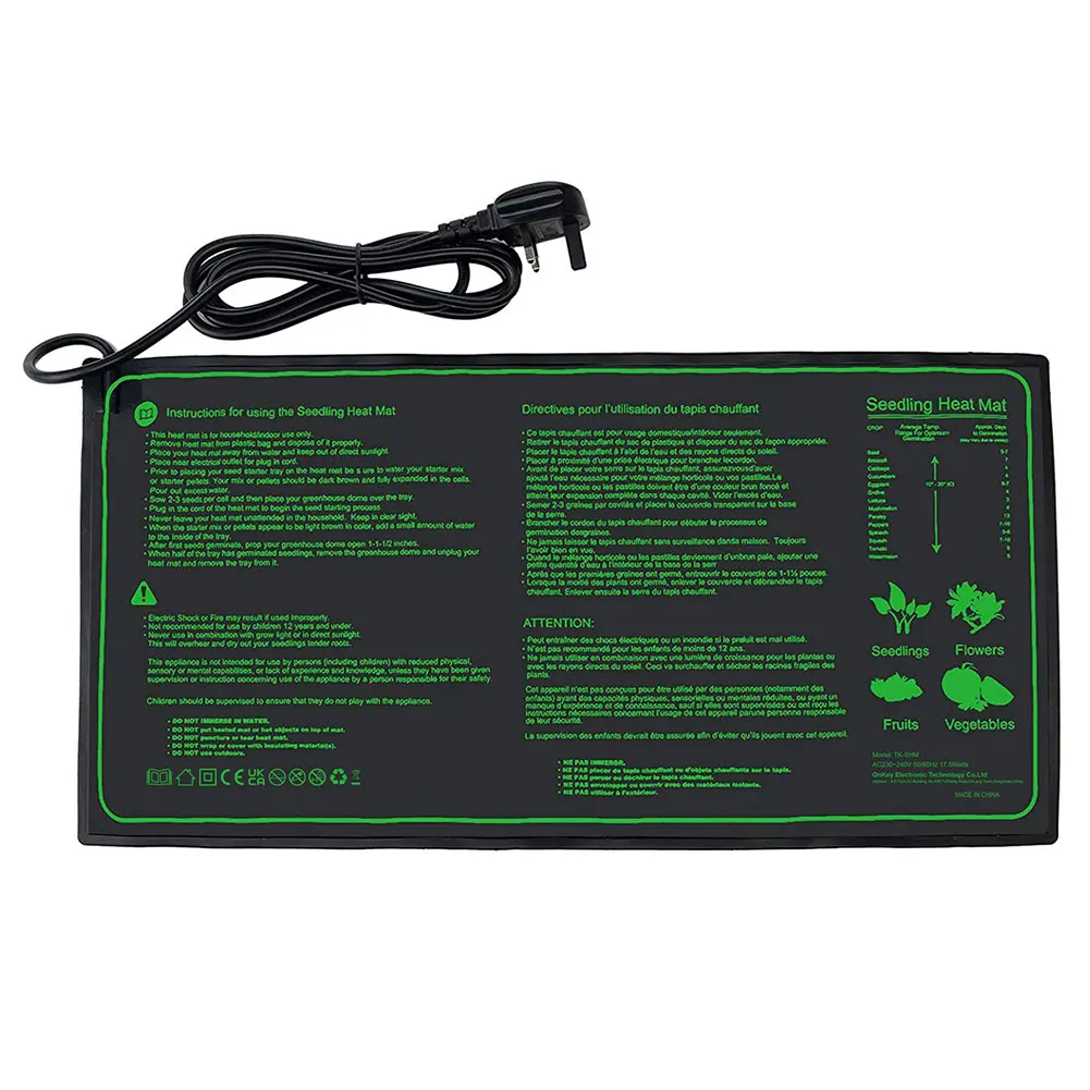 

With Digital Thermostat Indoor Plants Seedling Heat Mat UK EU Plug Multifunctional PVC Reptiles Germination IP67 Waterproof