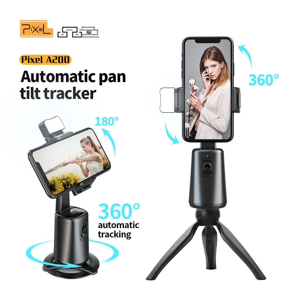 

Pixel Auto Tracking Selfie Stick 360° Follow-up Tracking Fill Light Gimbal Stabilizer Phone Holder For Tiktok Photography