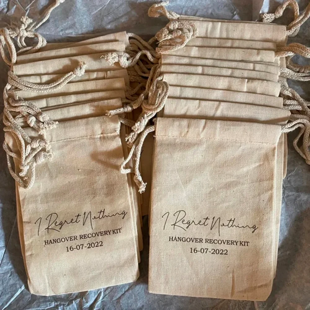Сумки для набора похмелья Я рекрет ничего не свадебные сувениры Спасибо набор