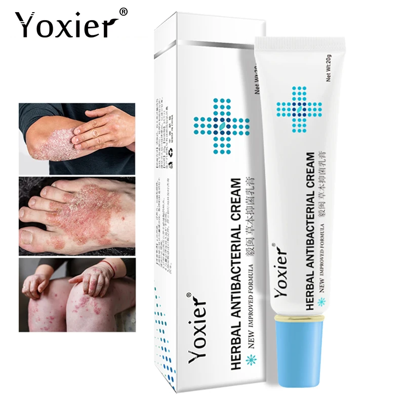 

1PCS Yoxier Herbal Antibacterial Cream Psoriasis Cream Anti-itch Relief Eczema Skin Rash Urticaria Desquamation Treatment 20G