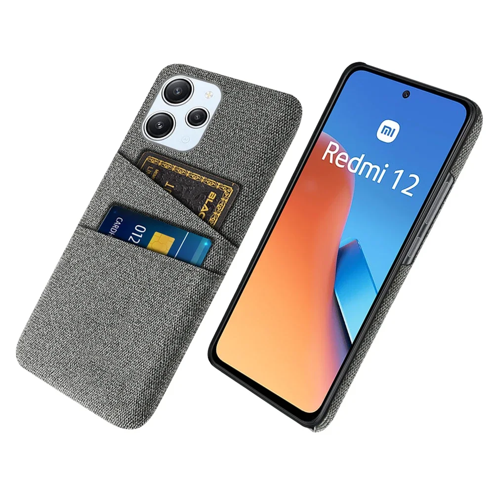 Роскошный тканевый чехол с двумя отделениями для карт Redmi 12 4G 6 79 &quot23053RN02A 23053RN02Y