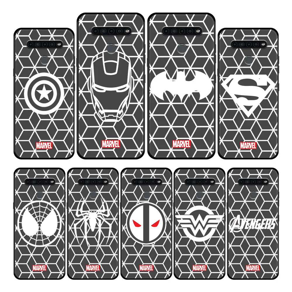 

Fashion Celular Marvel Avengers Superhero Logo Case Coque for LG K61 K42 G8 ThinQ K50 G7 K41s Q61 K52 Q52 K71 K51s K62 Soft