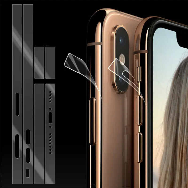 Matte Screen Protector Side Film For iPhone 14 Pro 13 Pro 12 Bumper Hydrogel Film Ultra-thin Sticker Clear Matte Phone Side Film