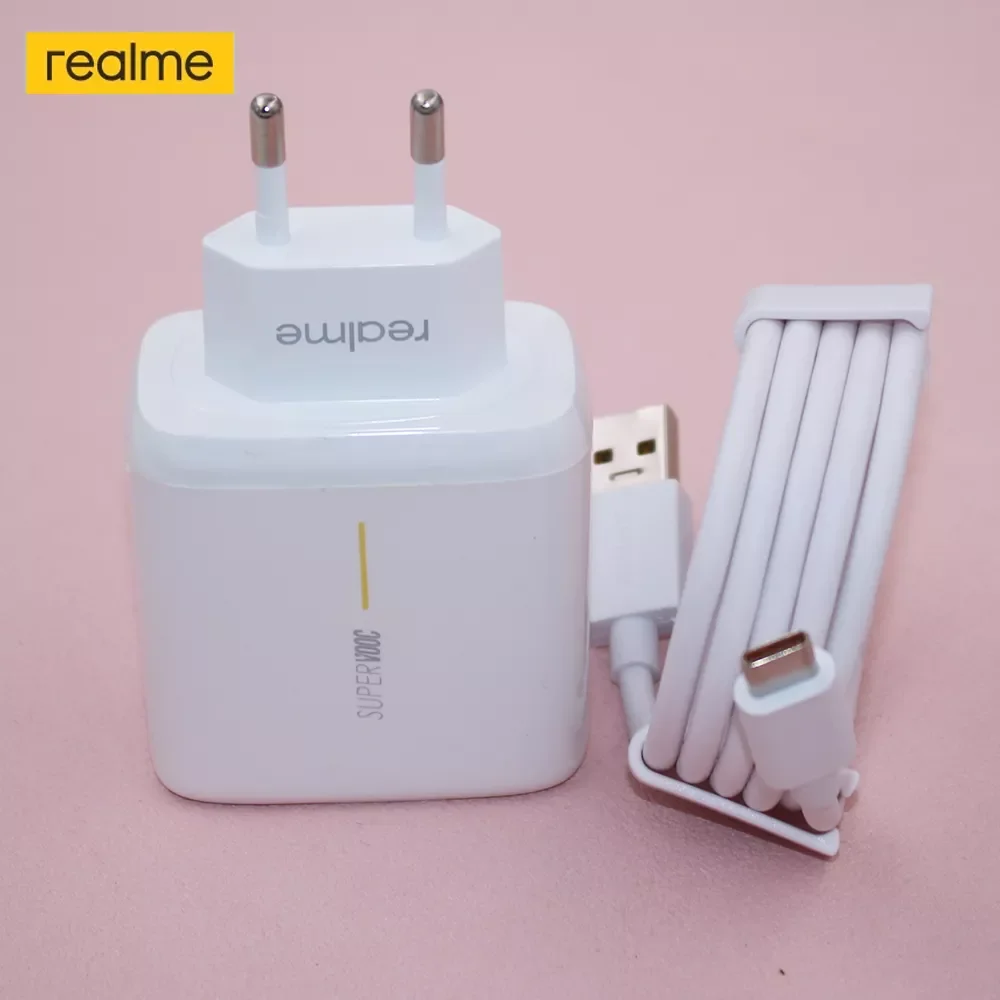 

Original Realme X7 GT GT2 Neo2T Pro 5G Charger 65W Super VOOC Wall Adapter For OPPO Reno 7 6 Find X3 Pro EU Plug 1M Type C Cable