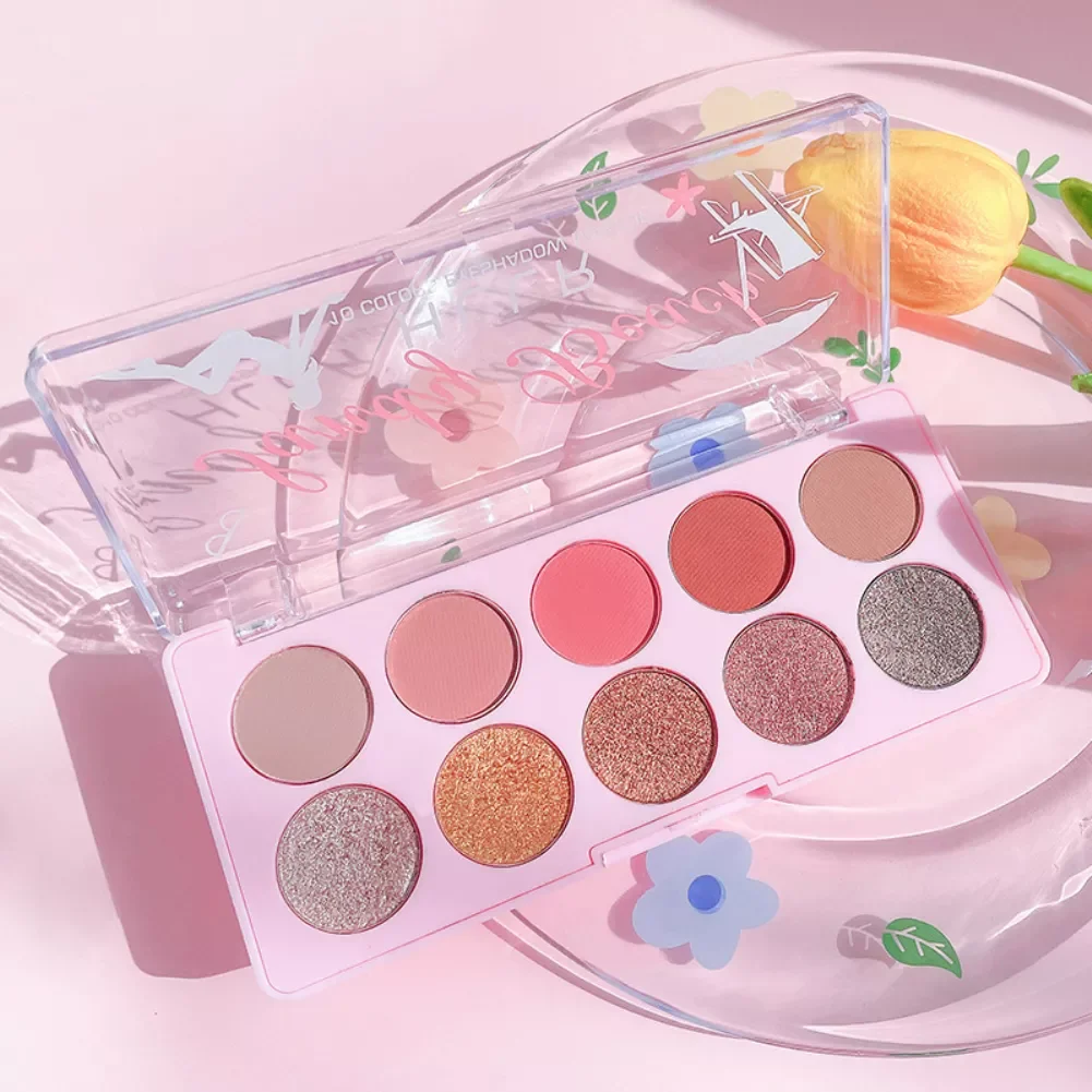 

NEW2023 10 Color Makeup Eye Shadow Palette Earth Matte Pearlescent Multicolor Flash Highlight Cosmetics Eyeshadow Plate Korean C