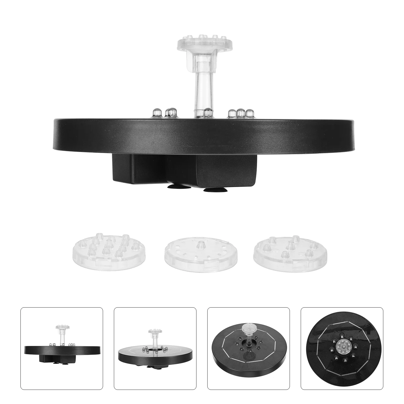 

1 set of Creative Fountain Solar Fountain with LED Light Solar Fountain for Home