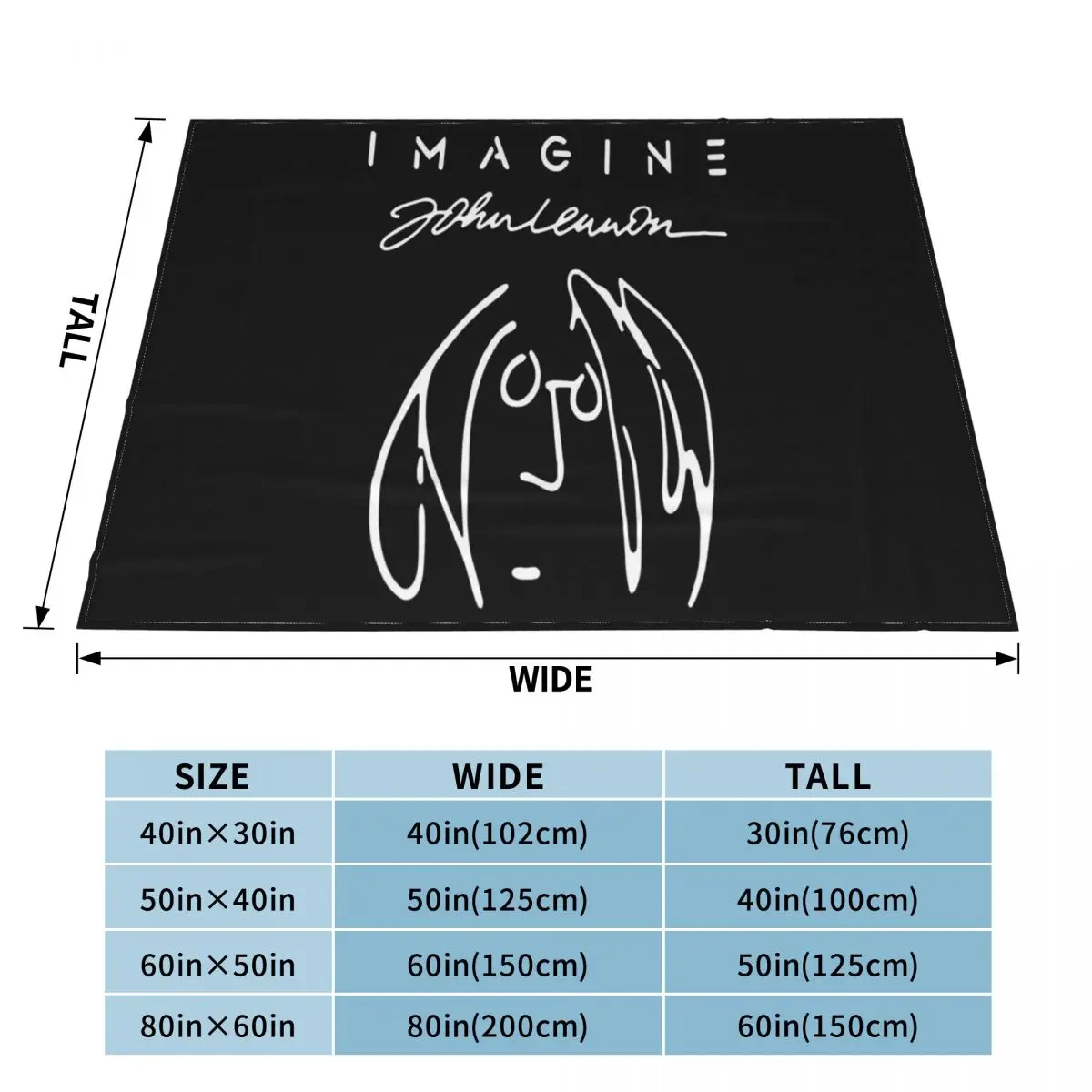Новое крутое летнее мужское одеяло Imagine John Histper Lennon 2020 забавное больших размеров