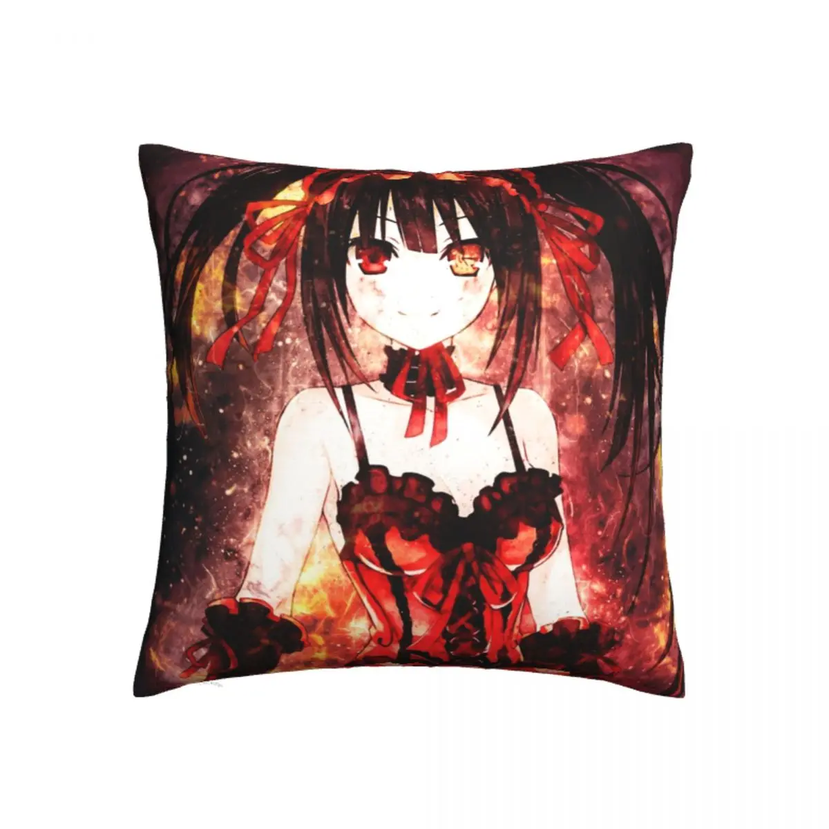 

Kurumi Tokisaki Date A Live Pillowcase Printed Polyester Cushion Cover Gift japan yatogami Pillow Case Cover Home Zipper 45X45cm