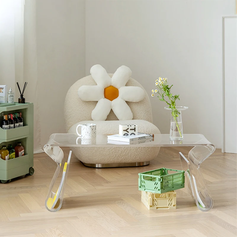 

Acrylic Coffee Table Transparent Coffee Tables Modern Minimalist Household Apartment Rectangular Living Room Storage Tea Table