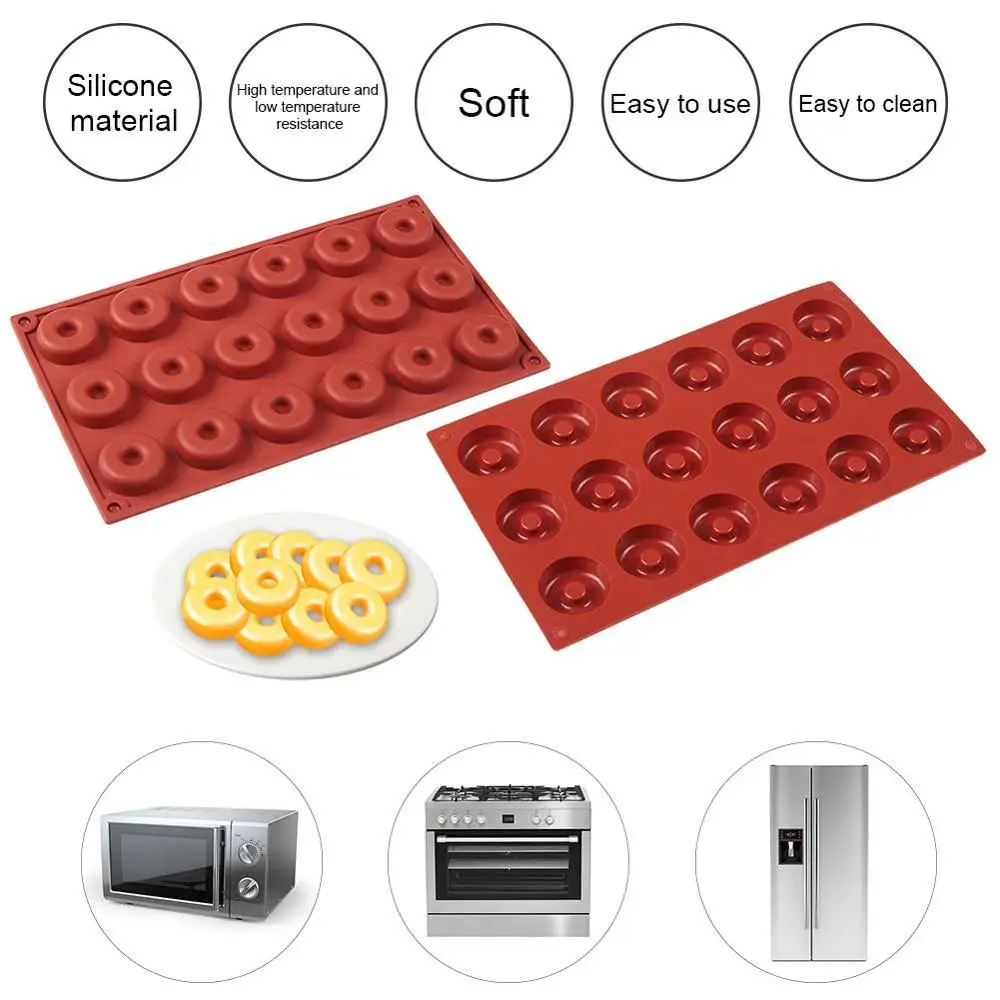 

Non-stick Donut Pan Silicone Donut Mold Baking Mold Tray For Bagels Muffin Cake Biscuit Baking Accessories