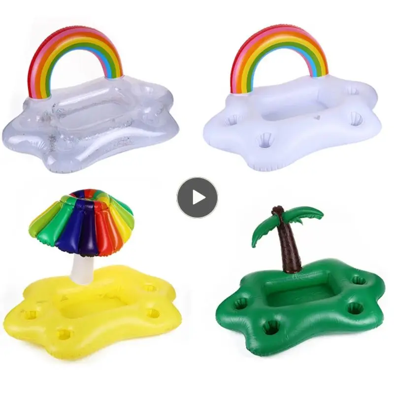 

Inflatable Swimming Pool Cup Holder Water Coasters Drink Snacks Mobile Holder Swimming Pool Float Bathing Pool Toy Bar Coasters