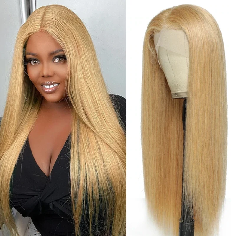 

Бразильские прямые парики из человеческих волос IJOY Honey, светлые, прозрачные парики на сетке для черных женщин, парик из человеческих волос б...