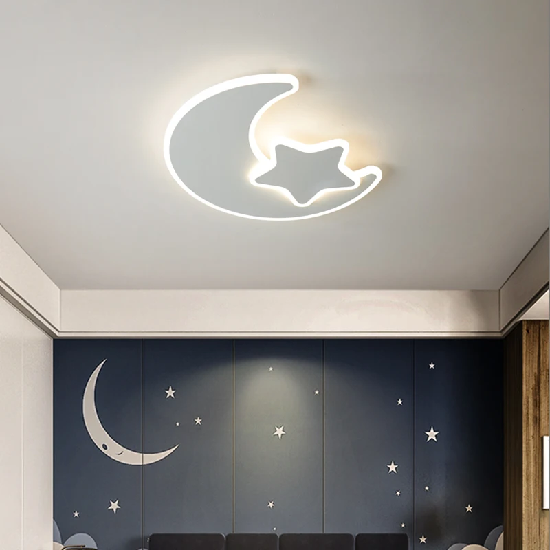 

Cartoon Moon Star Ultra thin Acrylic LED Ceiling Lights for Baby Room Children Bedroom Boys Girls Lights 110V 220V Ceiling Lamp