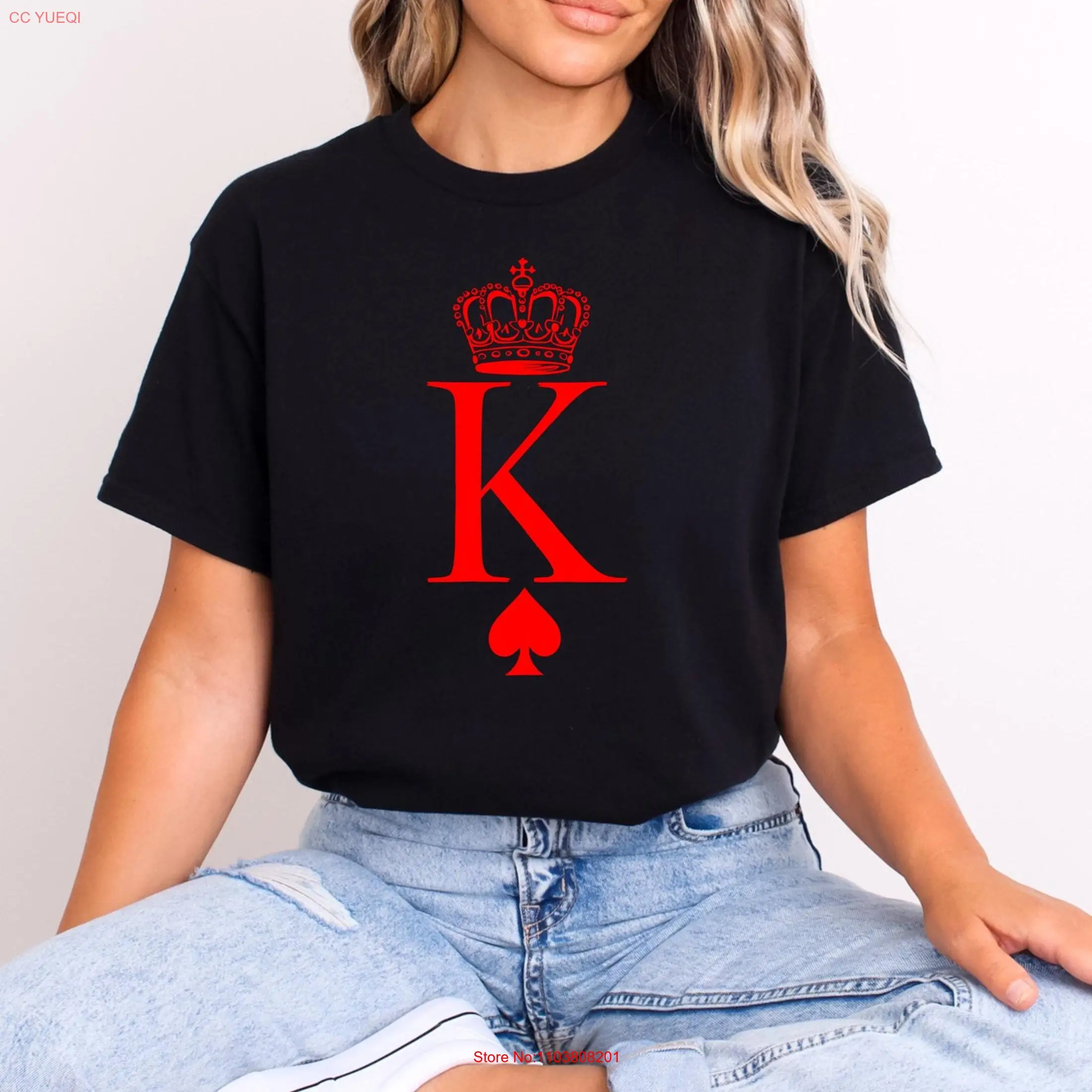 King of Hearts Poker T Shirt Softstyle Casual Gamer Apparel Playing Cards Fun Party Wear Card Game Outfit