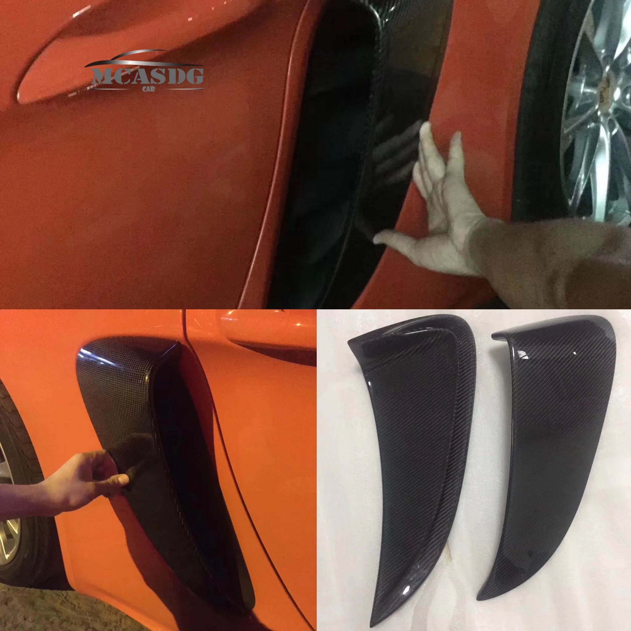 

2pcs Real Carbon Side Intake Vents Fit for Porsche Boxster 718 Cayman 2016+2021