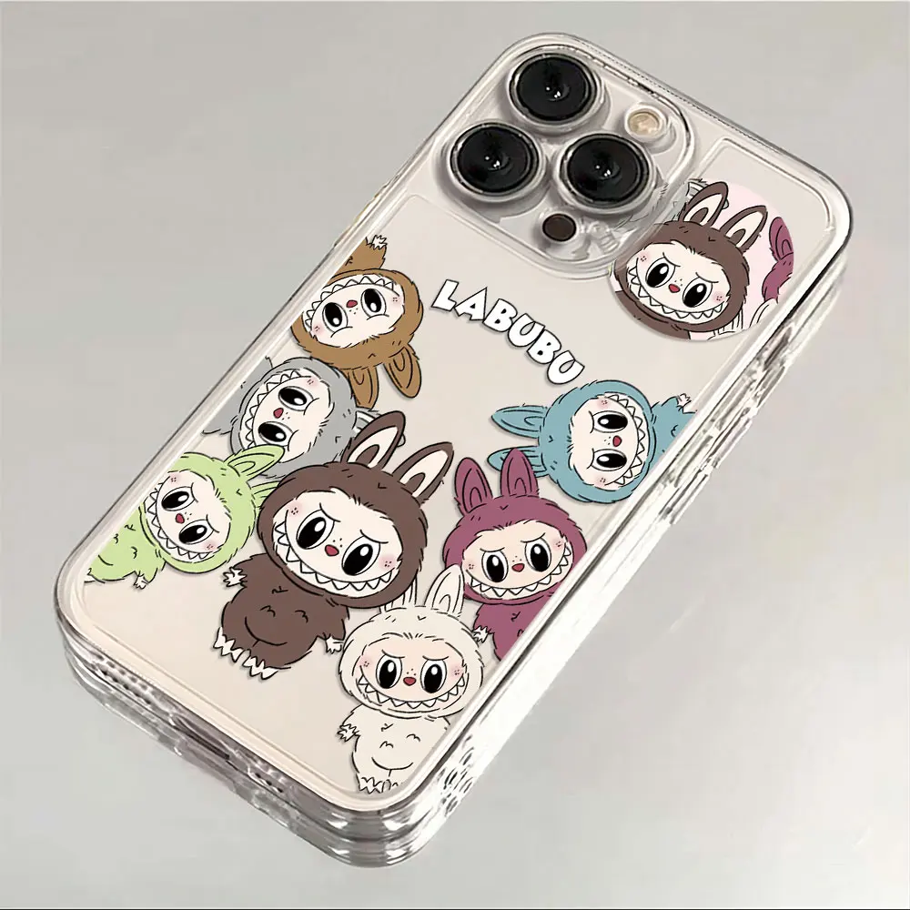 Cute Labubus Phone Case For TECNO CAMON 30 20 POVA 6 5 SPARK 10 Infinix Smart 8 7 Note Hot 40 30i 20i Pro 5G Transparent Cover