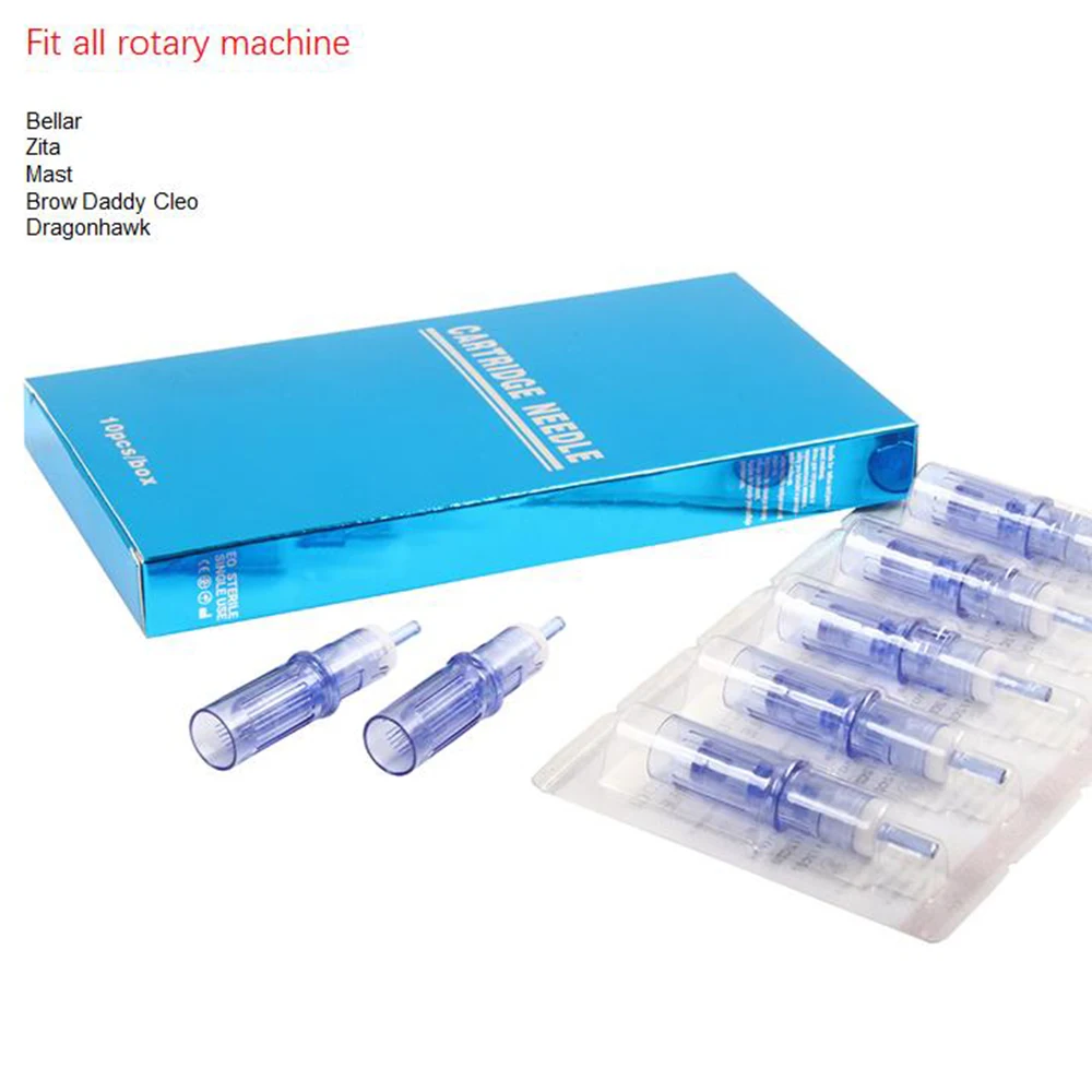 

10Pcs Tattoo Cartridge Needles Face Meso Microneedling Nano Soft Microneedles For Rotary Permanent Makeup Tattoo Pen Machine