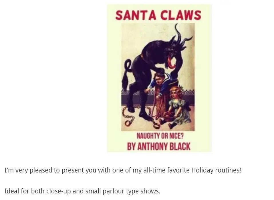 

Santa Claws by Anthony Black magic tricks-(magic instruction )