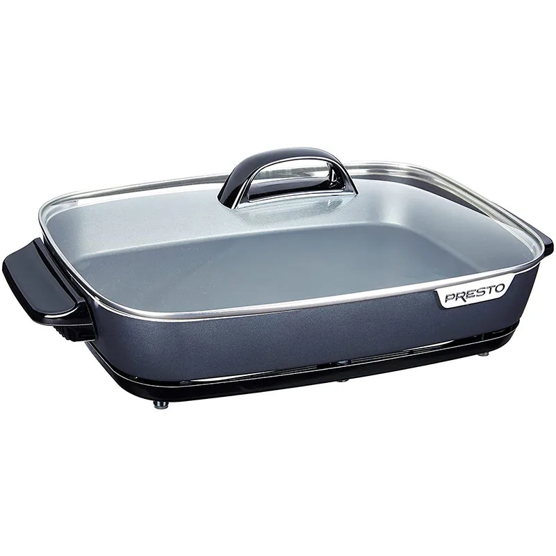 

Сковорода Slimline со стеклянной крышкой, электрическая роскошная крышка из закаленного стекла, роскошная антипригарная поверхность внутри и ...