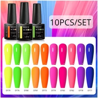 1015pcs fluorescent gel nail polish set 7ml neon vernis semi permanent varnishes manicure nail gel kit soak off uv gel lacquer