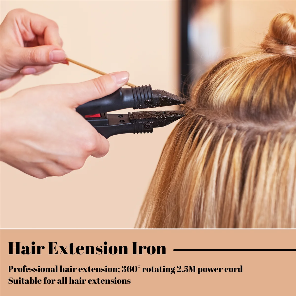 Утюг для наращивания волос инструменты склеивания кератина терморазъем