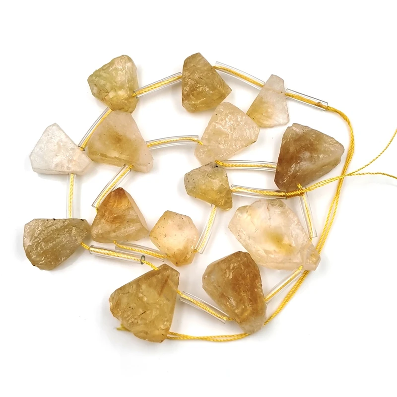 

Irregular Natural Citrine Loose Beads Strand Healing Crystal High Quality Freeform Gemstone Jewelry Making DIY Necklace Bracelet