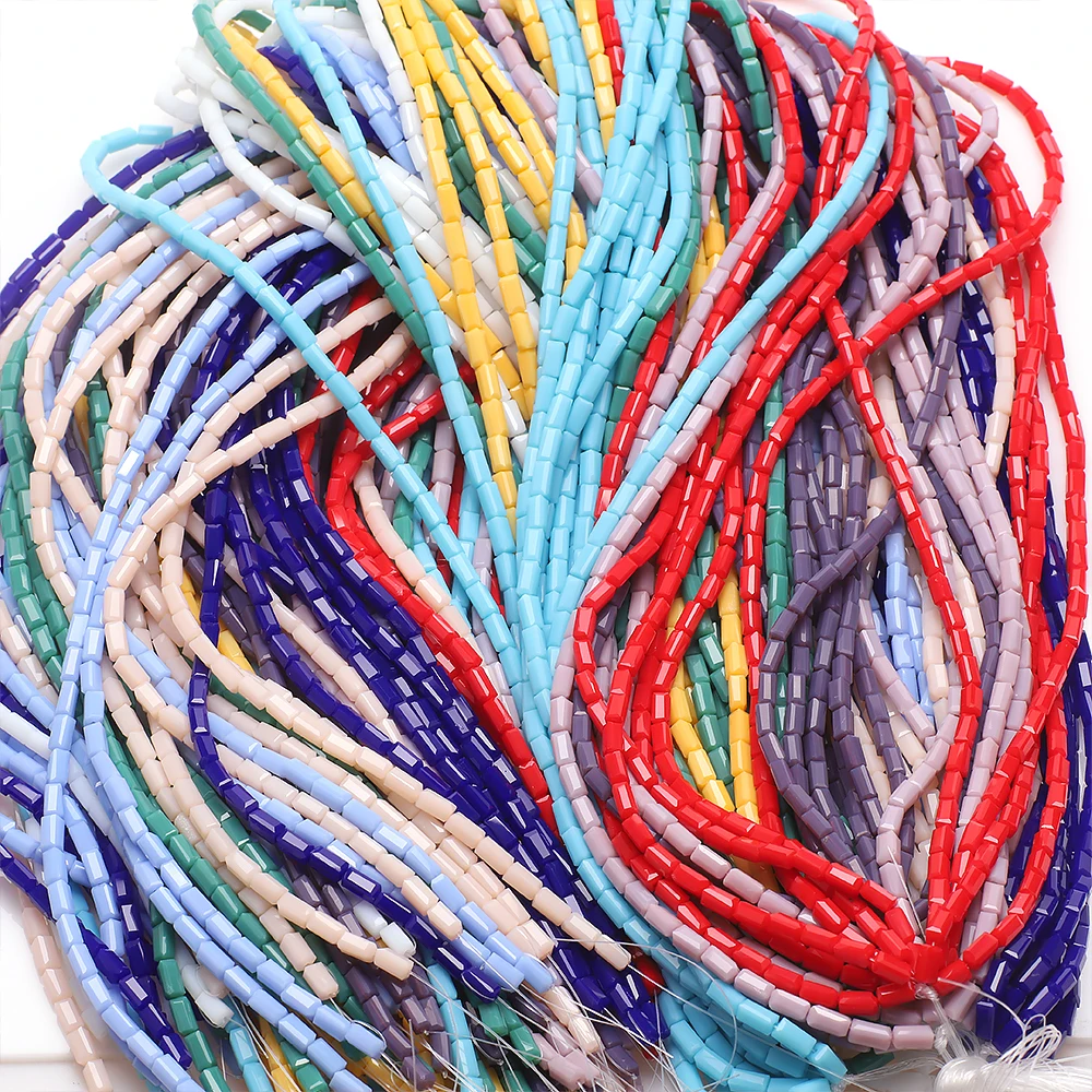 

80Pcs 3X6mm Rectangle Austrian Crystal Beads High Quality Long Square Shape Glass Loose Beads for Jewelry Making Bracelet DIY