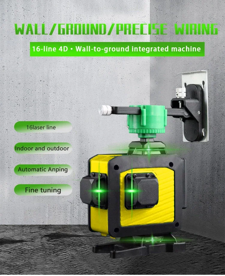 KM Многоцелевой Магнитный лазерный уровень с вращающимися линиями для