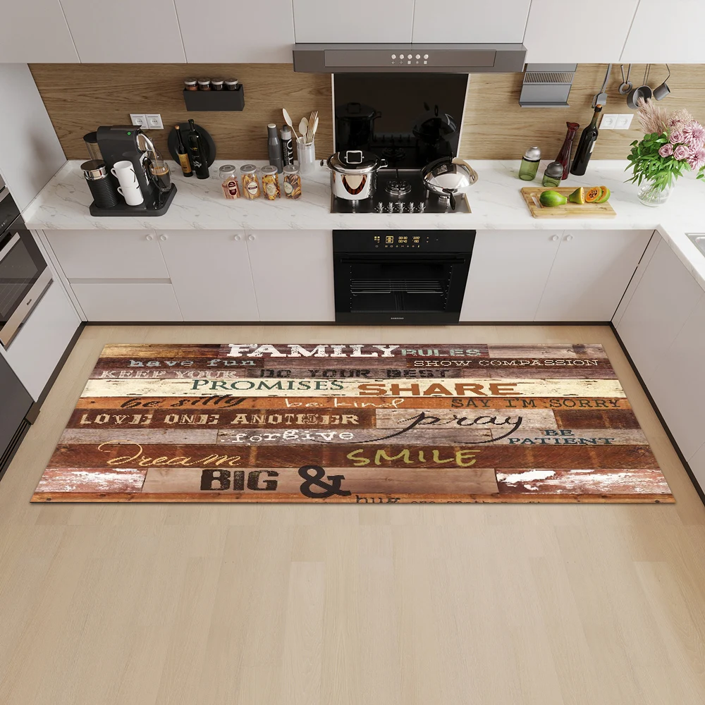

Kitchen Floor Mat Home Hallway Entrance Doormat Bedroom Bedside Tatami Living Room Decor Carpet Bathroom Door Anti-Slip Foot Rug