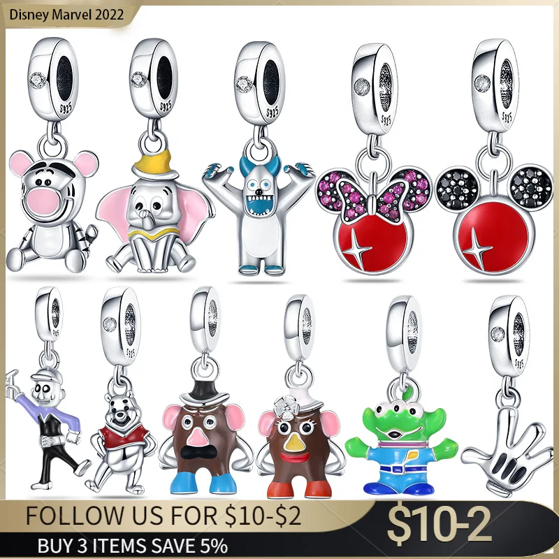 Женский браслет Дамбо из серебра 2022 пробы с бусинами | Украшения и аксессуары