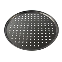 hot pizza pan non stick coating carbon steel crisper portable tool for home diy 28cm non stick pizza tray suitable for novices