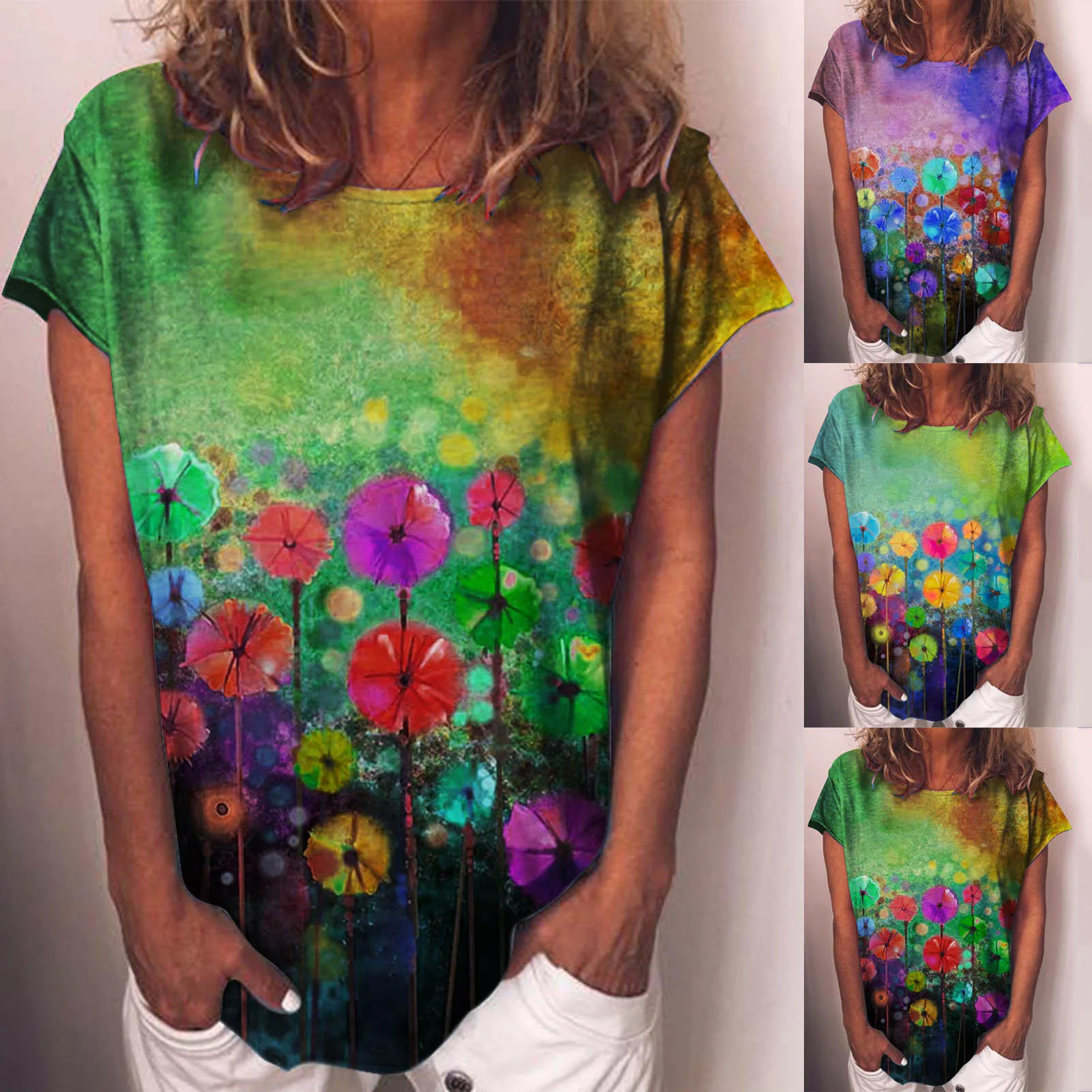 

Женские летние футболки, женская футболка в Западном этническом стиле с принтом и V-образным вырезом, рабочие блузки, блузка S