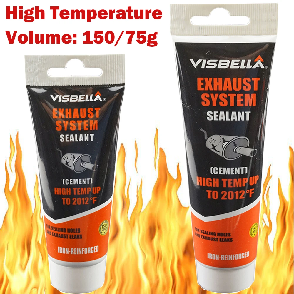 

Car Motorcycle Exhaust System Filler Leaks Plugging Air Sealant Glue High Temperature 150/75g Exhaust Pipe Repair Paste