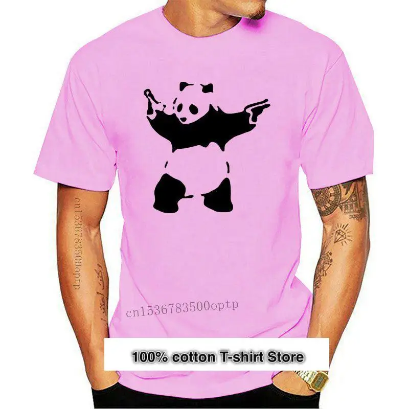

Camiseta панда Бэнкси, все высокие, # blanco