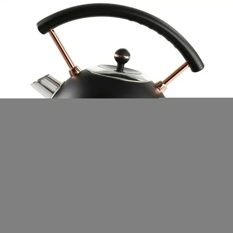 

1.8 Liter Half Circle Electric Tea Kettle with Thermostat in Matte Black